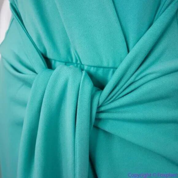 NEW Eloquii teal wrap front midi dress, women's plus size 18 - Picture 16 of 16